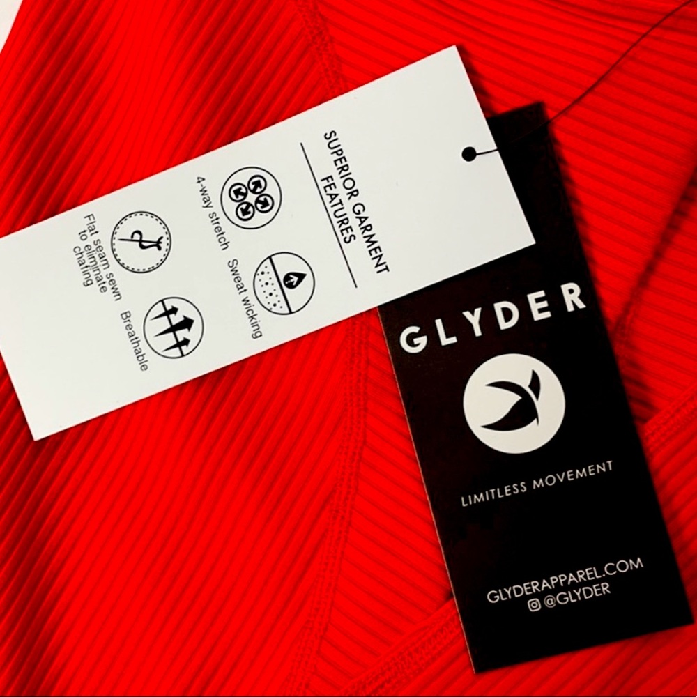 Glyder Hot Coral Stretch Jubilant Leggings Sz L